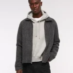 Cropped Sweater Shirt Jacket